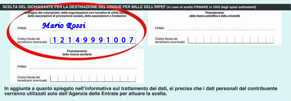 Come destinare il 5 per mille a  IL TAMBURO società cooperativa sociale