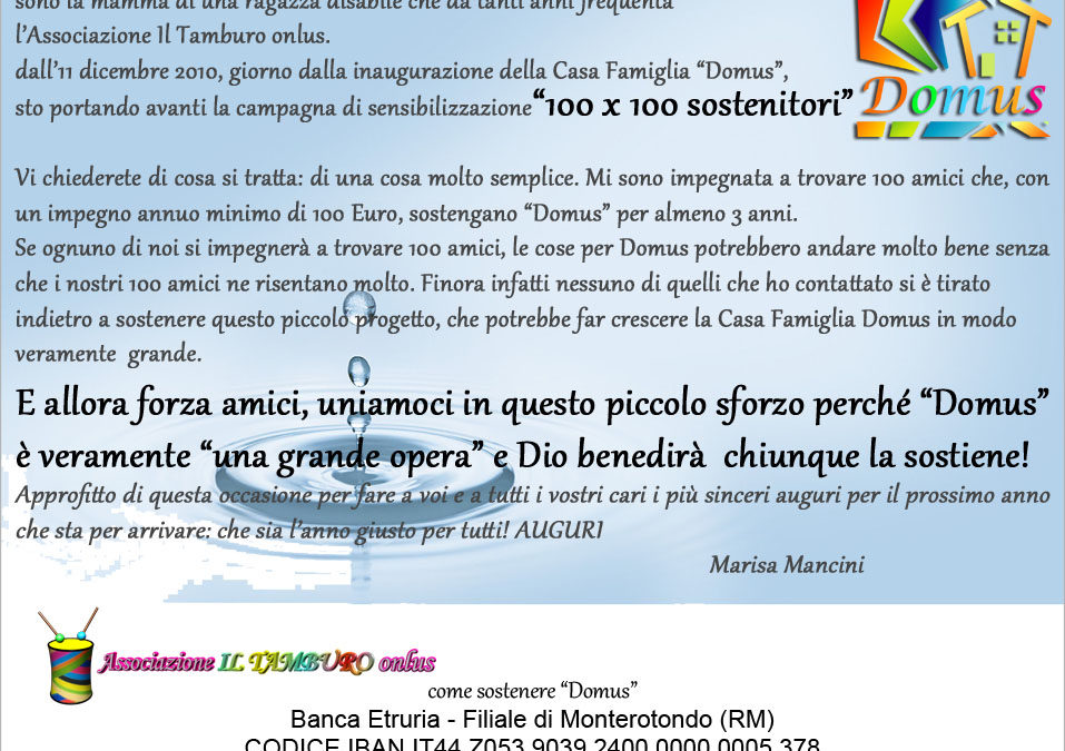 100 X 100 sostenitori